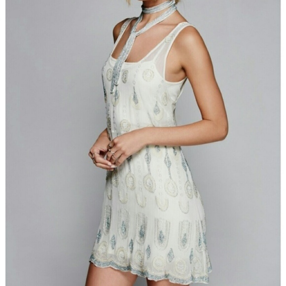 Free People Dresses & Skirts - 🔥LAST 1🔥NWT FREE PEOPLE DREAMY BEADED MINI DRESS